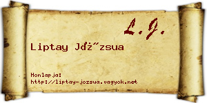 Liptay Józsua névjegykártya